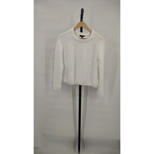 Quince White Ribbed Sweater